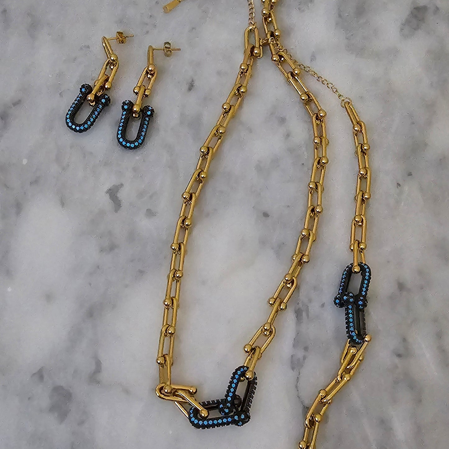 Parure BICOLORS bleu