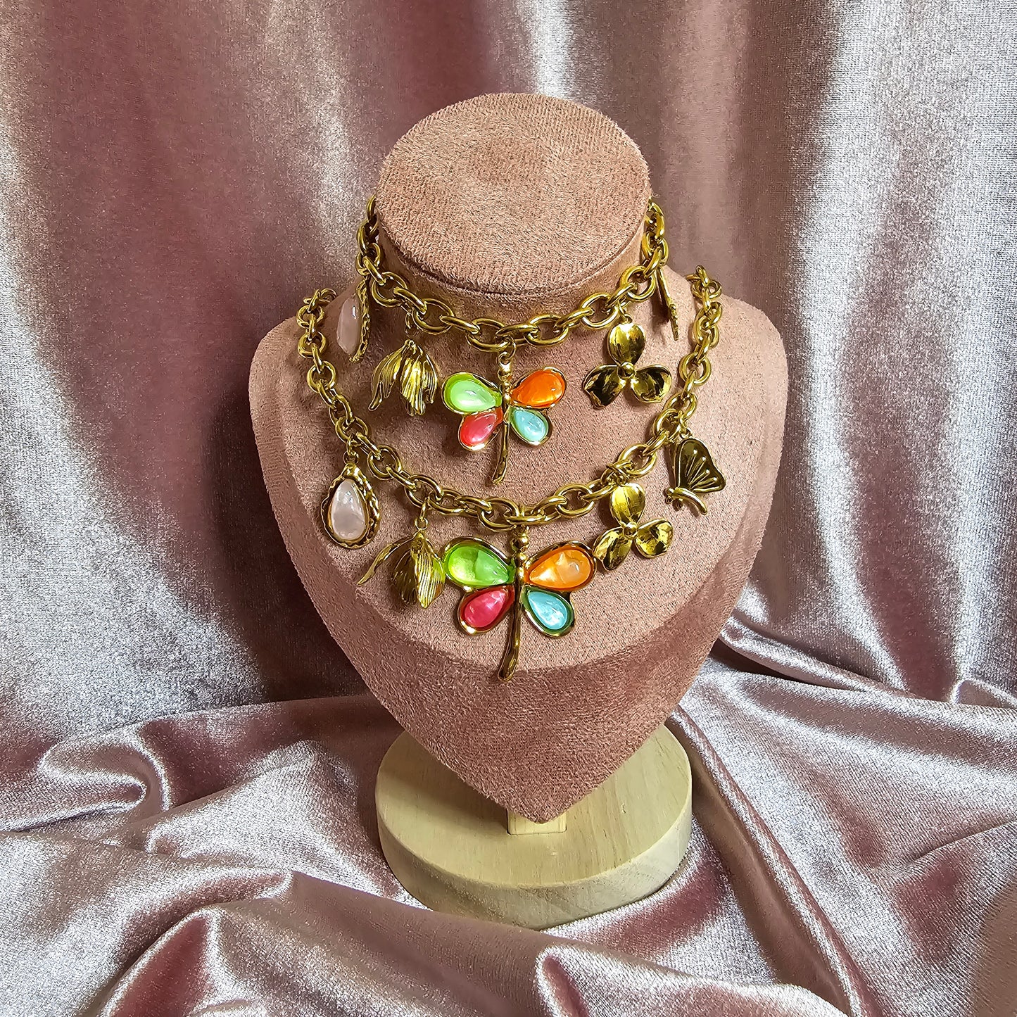 PARURE LIBELLULE MULTICOLORE