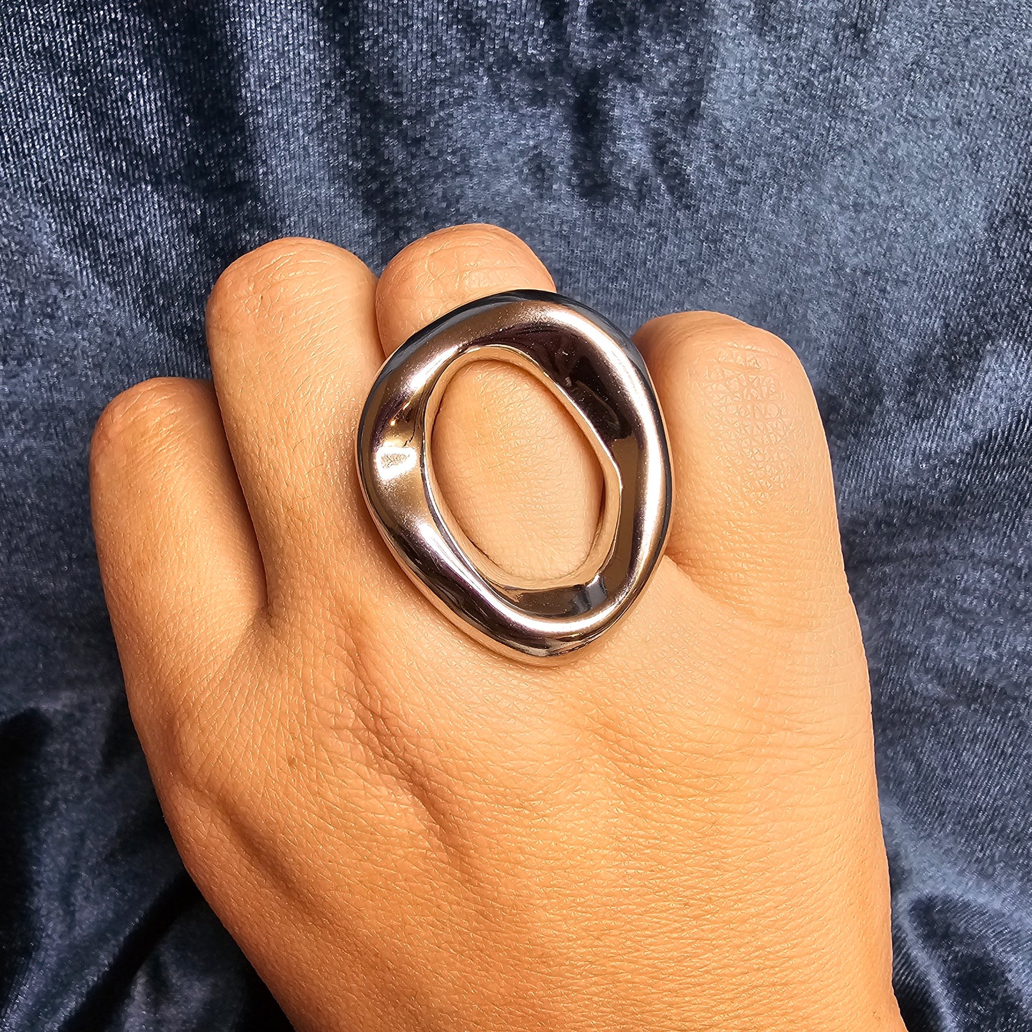 Bague ronde XL (Argenté)