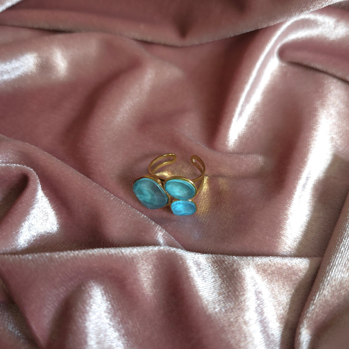 BAGUE CRISTAL TURQUOISE
