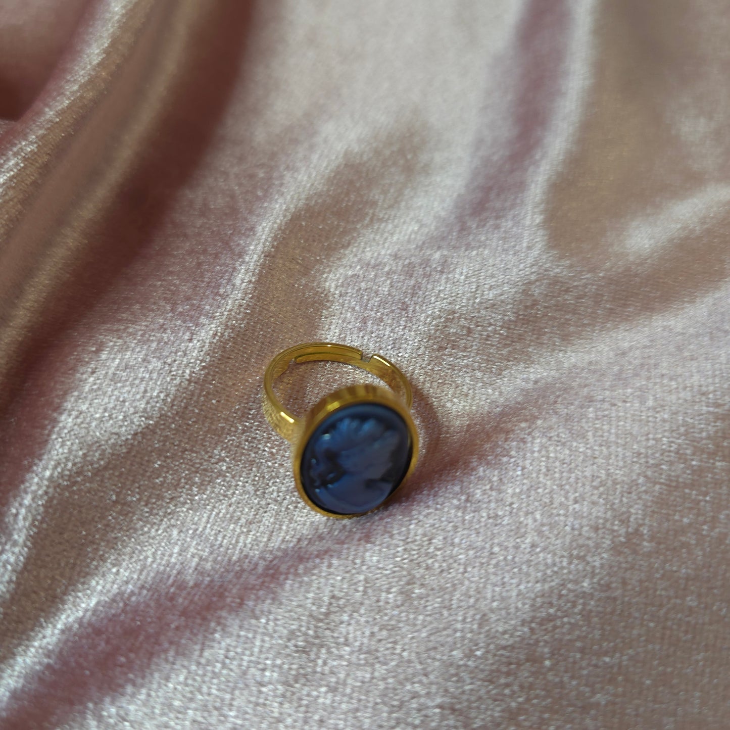 Bague Camée bleu