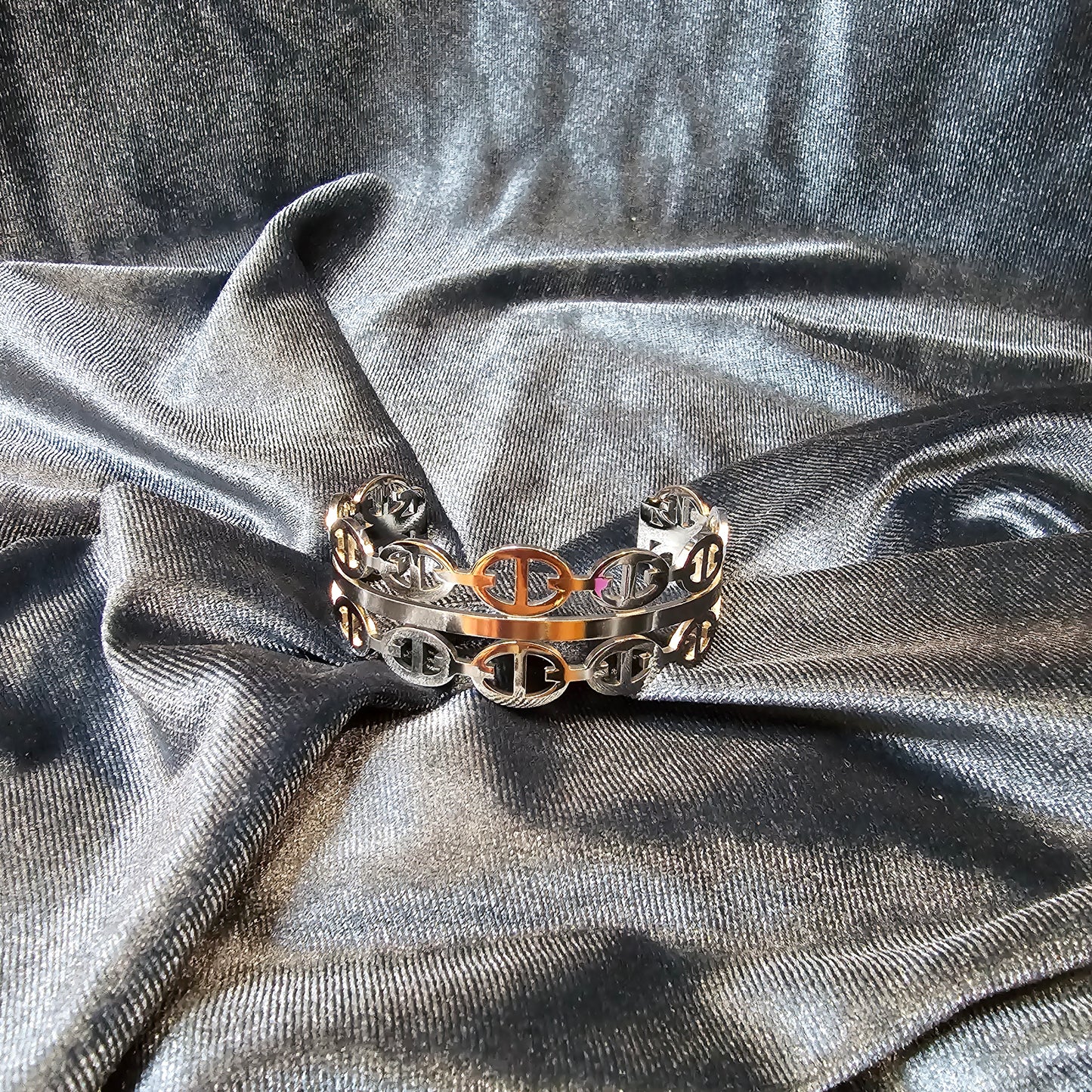 JONC MAILLE MARINE 2 RANG (argenté)