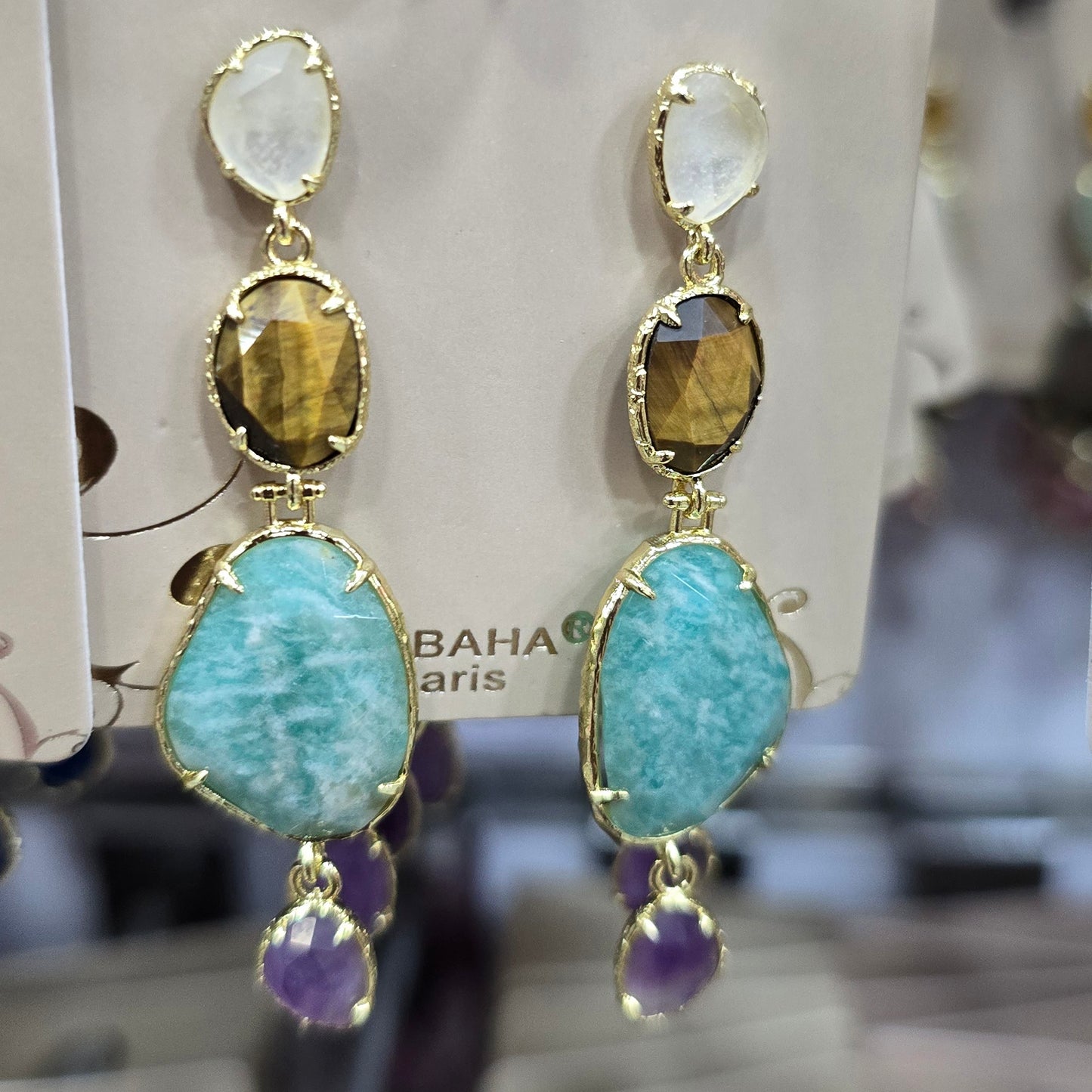Boucle d'oreilles HABAHA Pierres Naturelles part 1