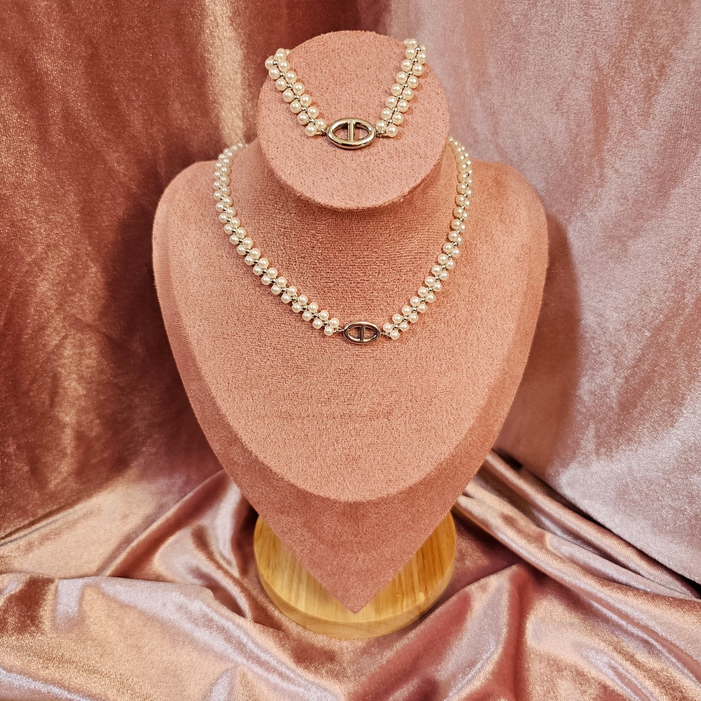 COLLIER PERLE DOUBLE RANG