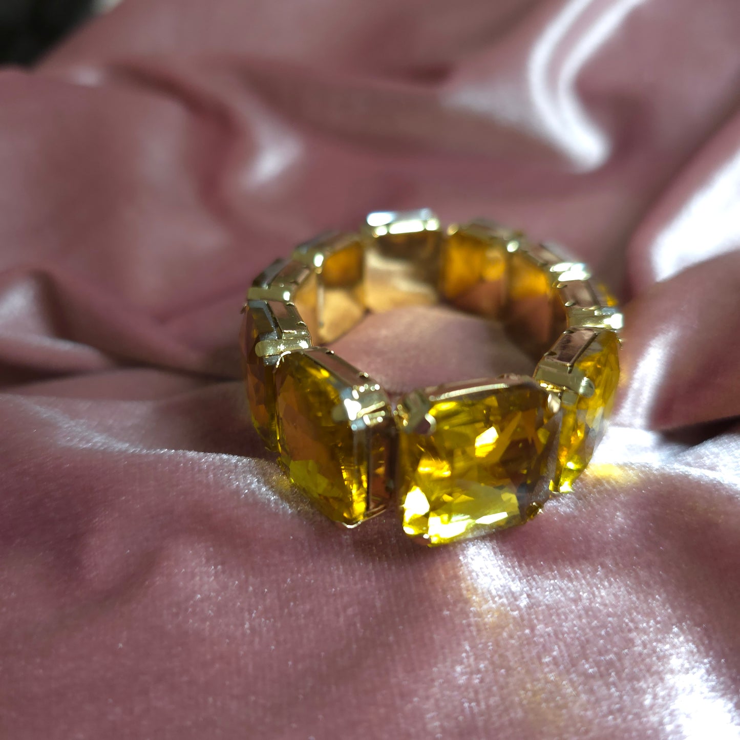 Bracelet crystal jaune