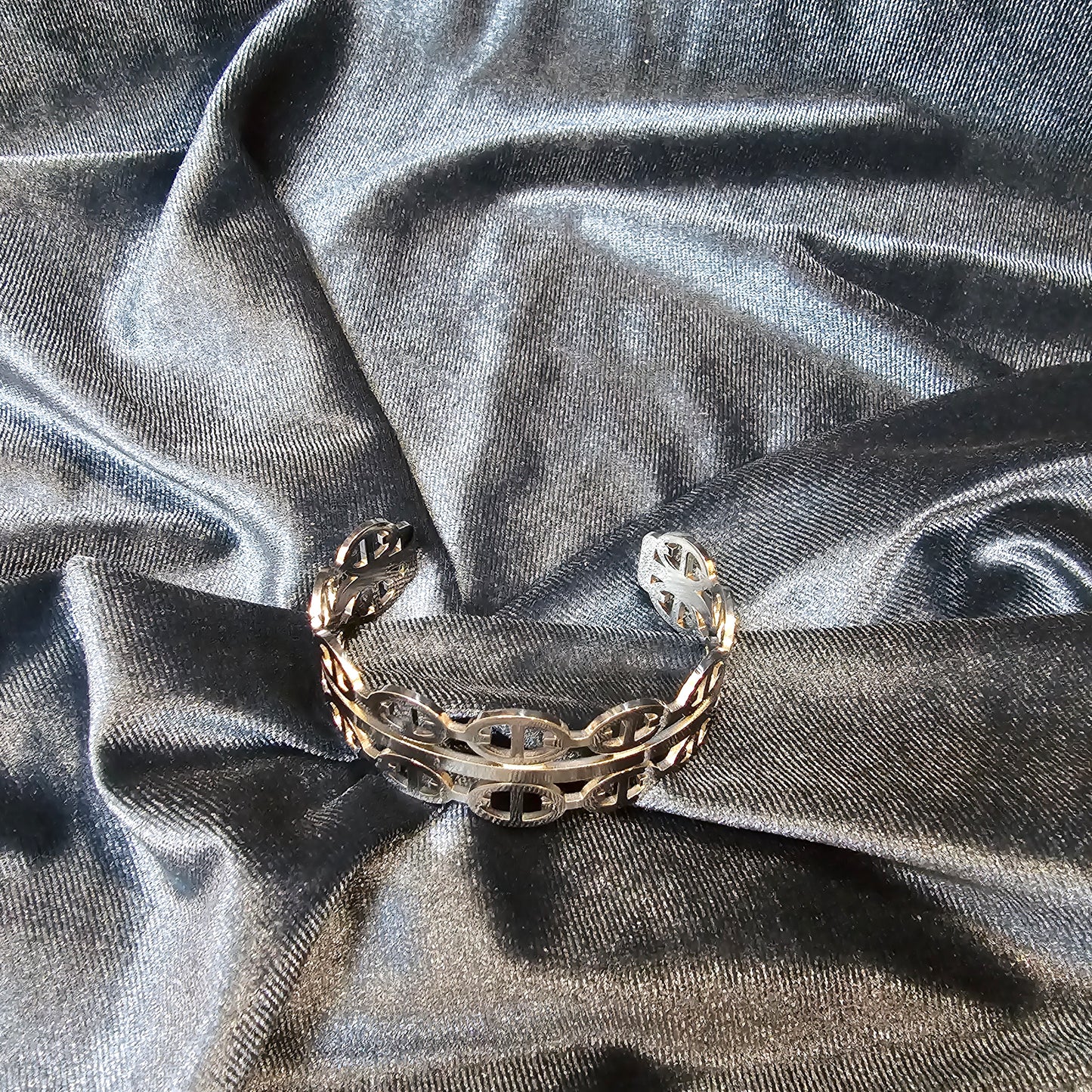 JONC MAILLE MARINE 2 RANG (argenté)