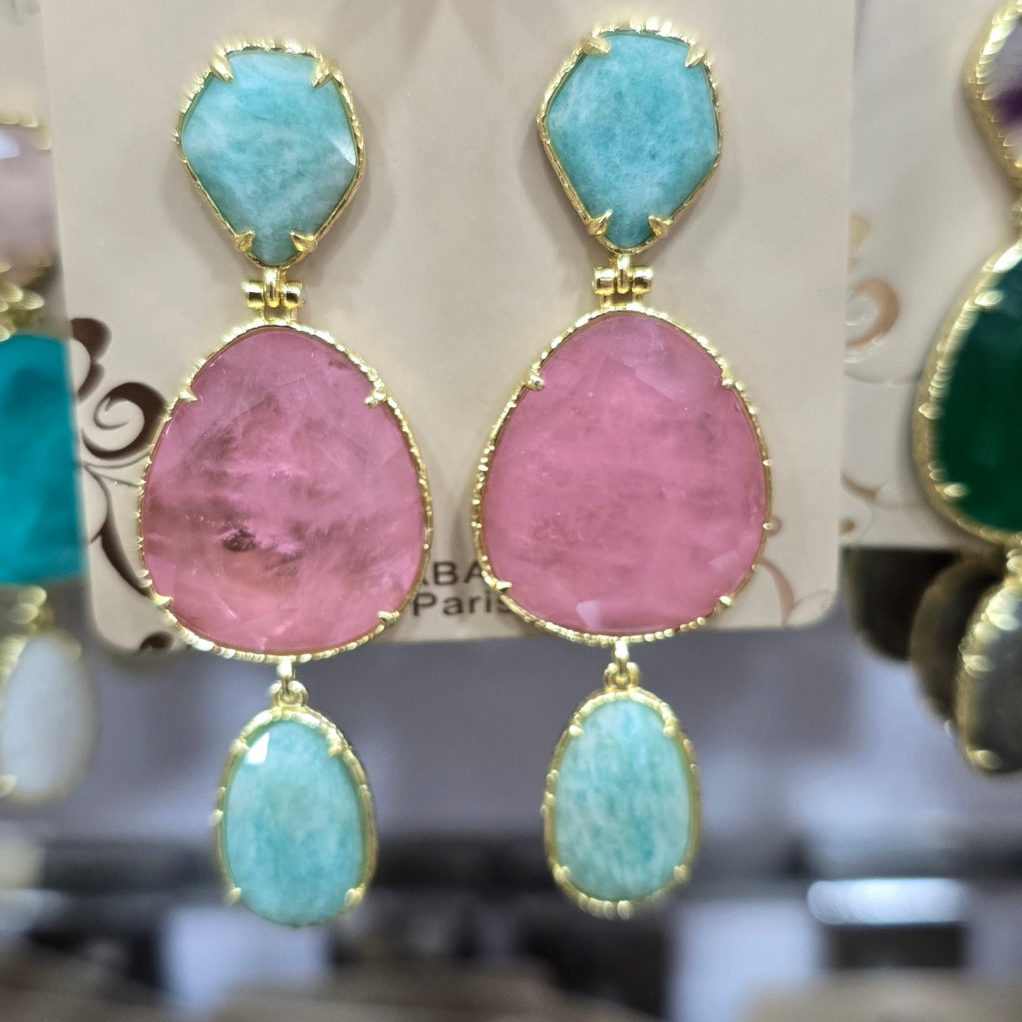 Boucle d'oreilles HABAHA Pierres naturelles part 2