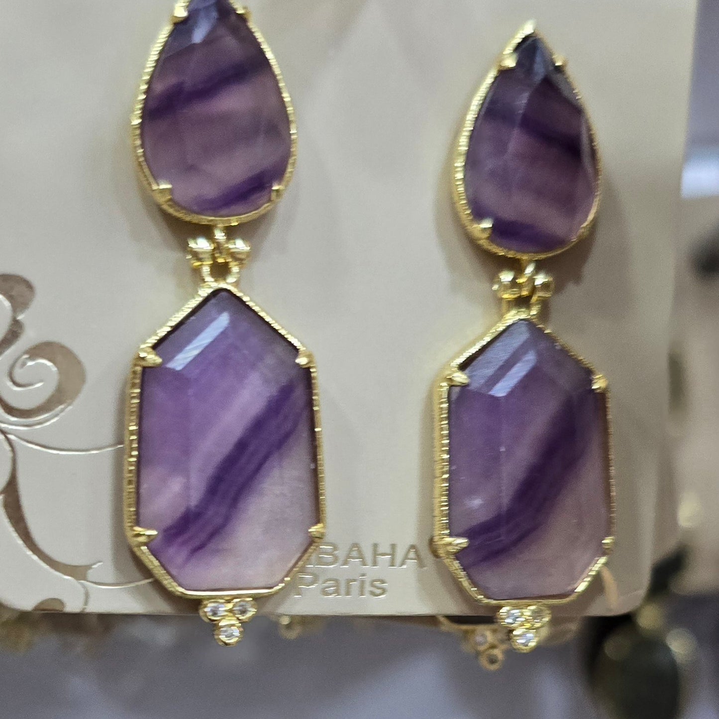 Boucle d'oreilles HABAHA Pierres naturelles part 2