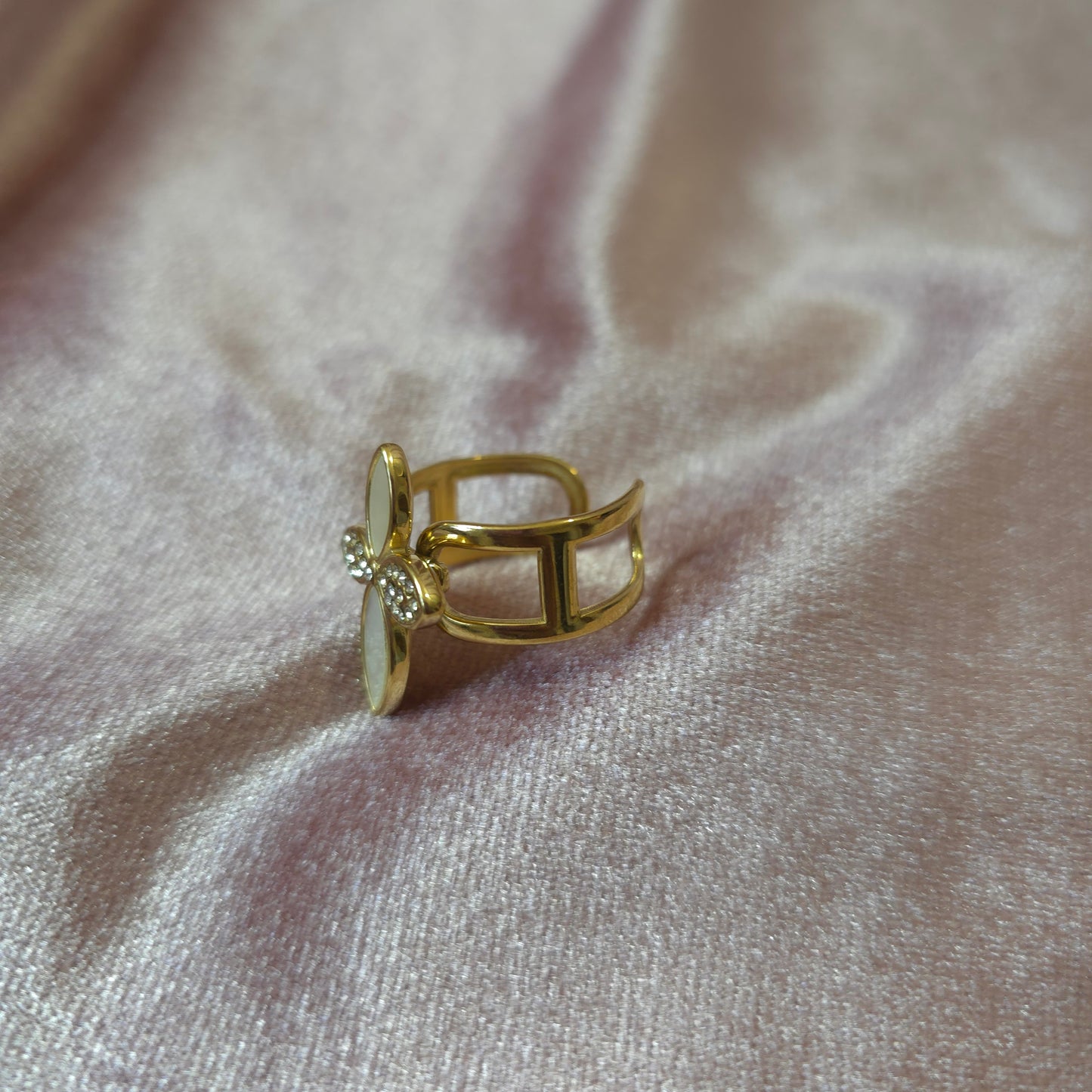 BAGUE CROISADE NACRÉ