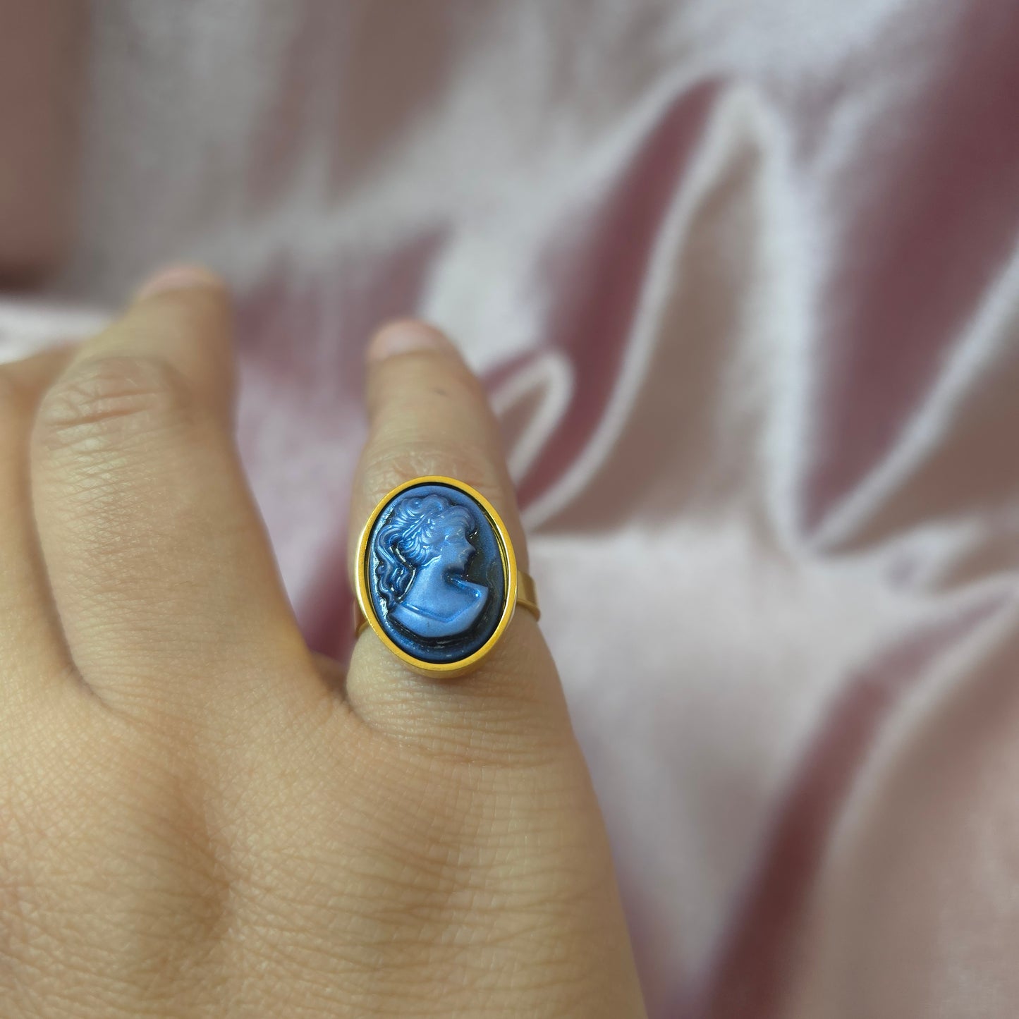 Bague Camée bleu
