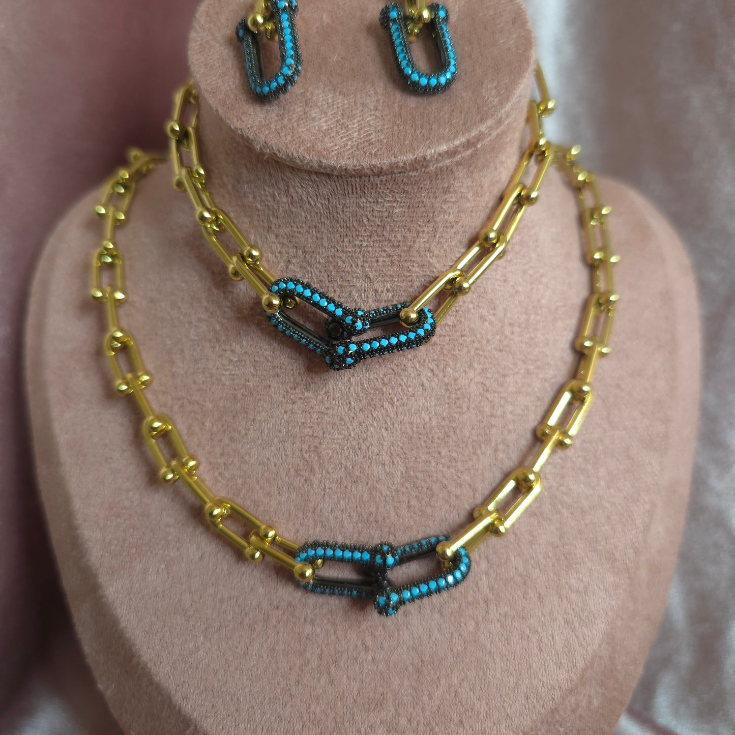 Parure BICOLORS bleu