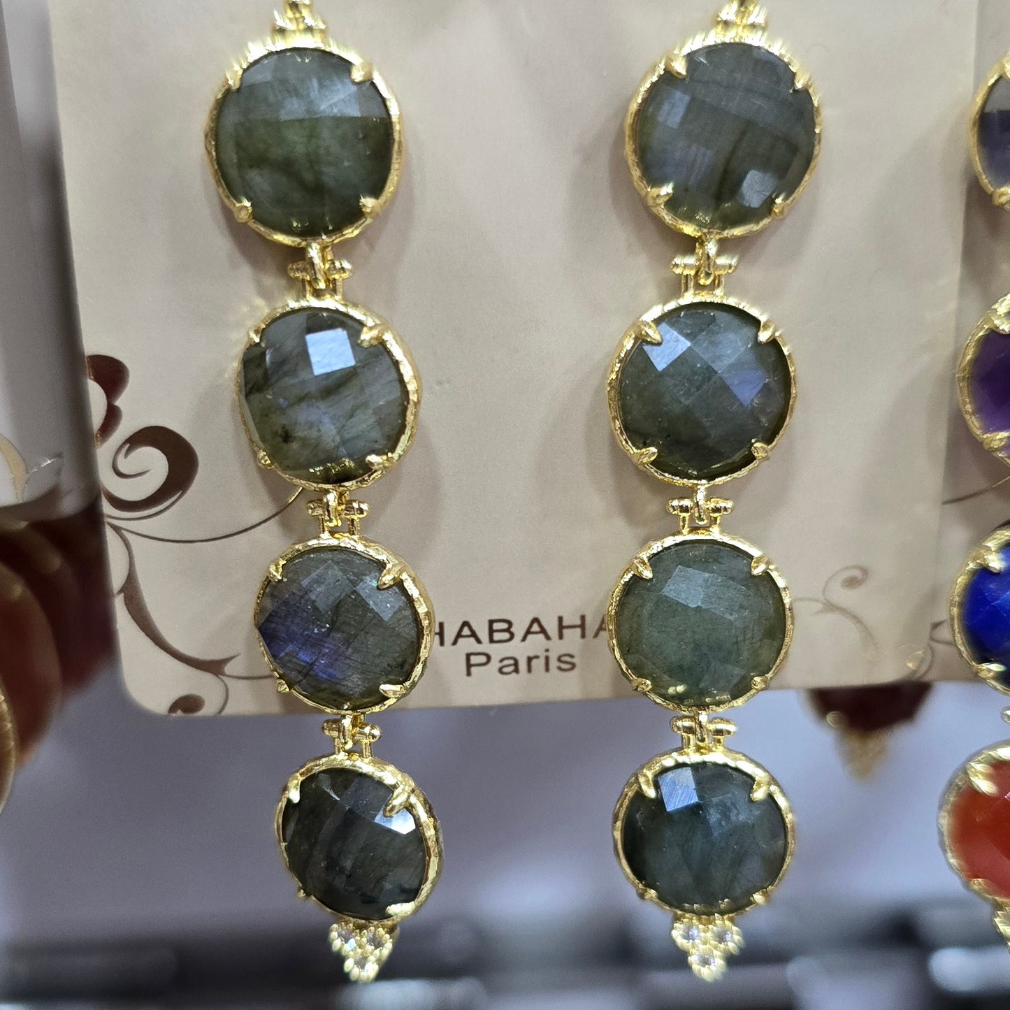 Boucle d'oreilles HABAHA Pierres naturelles part 2