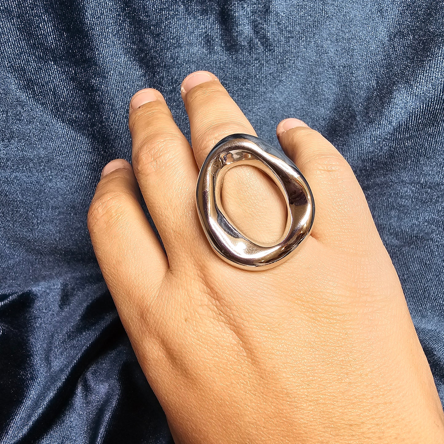 Bague ronde XL (Argenté)