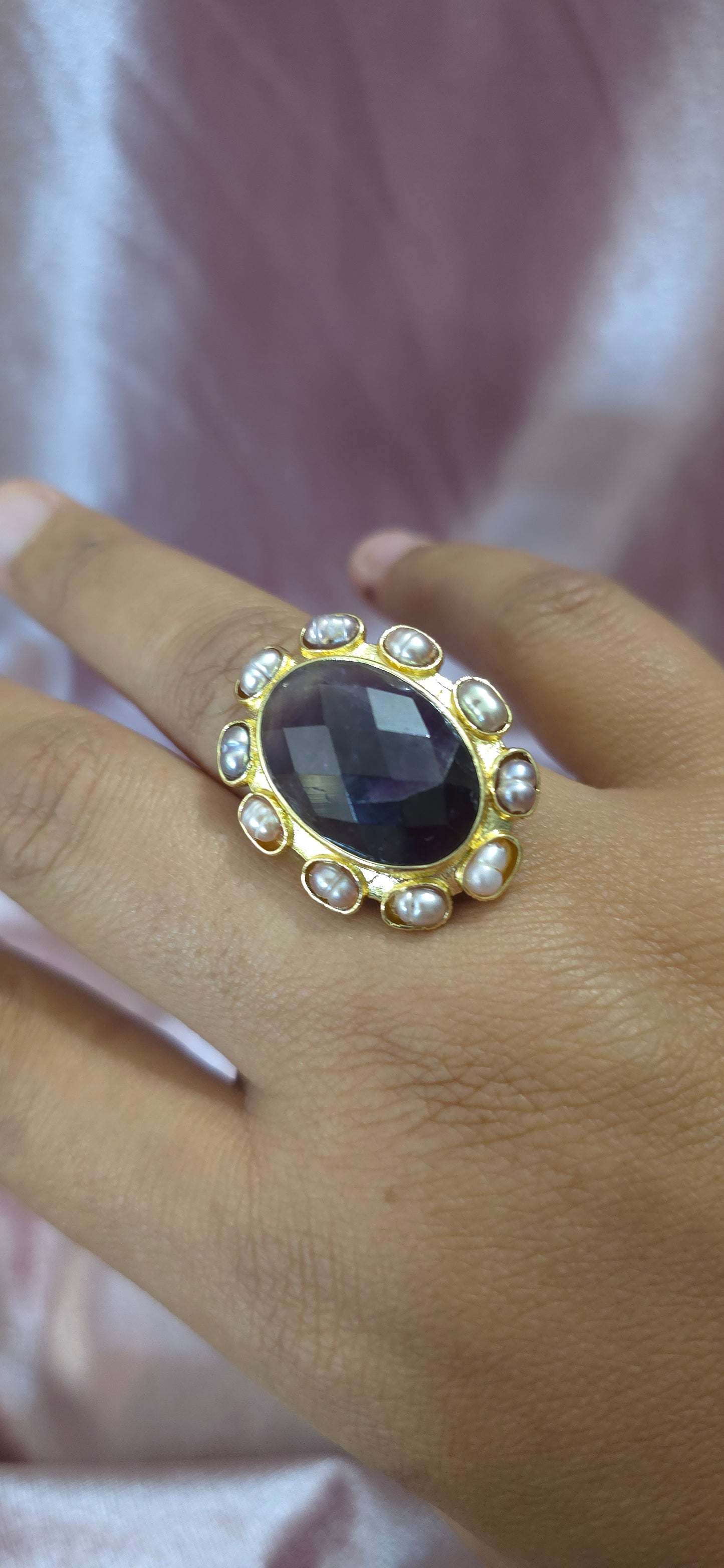 Bague ovale Améthyste