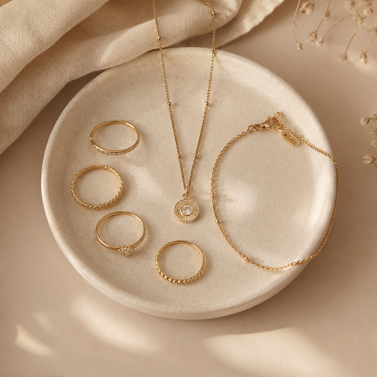 Collection de bagues femme – bijoux dorés et argentés en acier inoxydable waterproof, tendance et hypoallergéniques – Nimahali