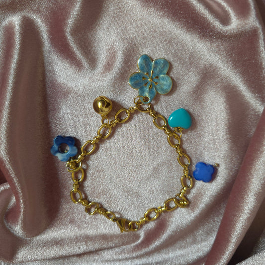 BRACELET CHARMS BLEU