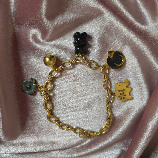 Bracelet charms noir