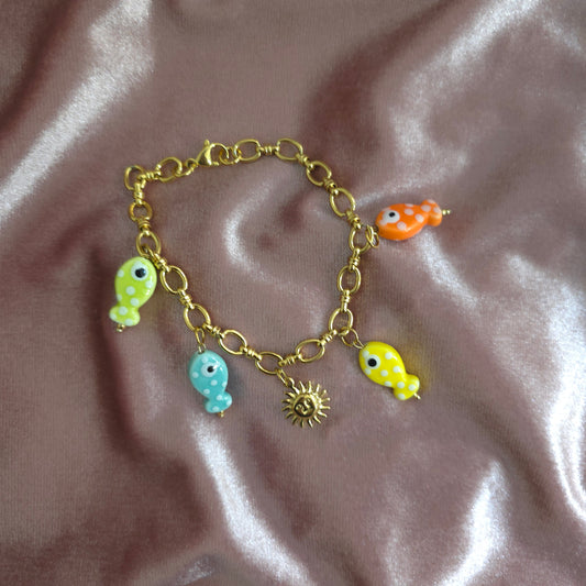 BRACELET CHARMS POISSONS SOLEIL (Peps)