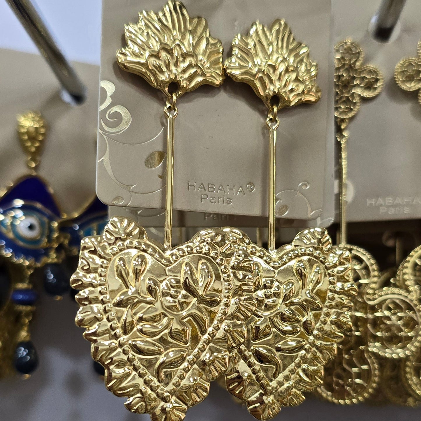 BOUCLES D'OREILLES HABAHA PARIS ACIER
