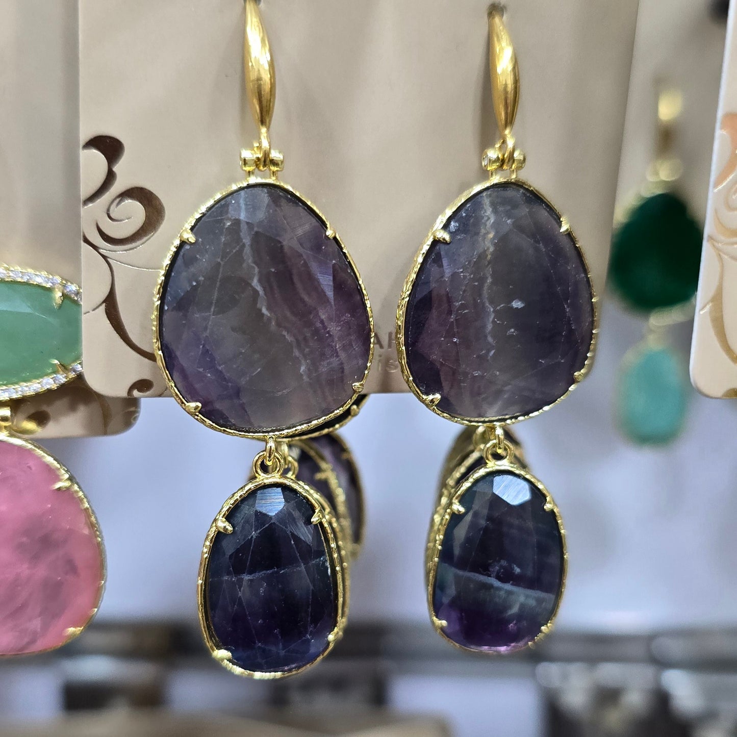 Boucle d'oreilles HABAHA Pierres naturelles part 2