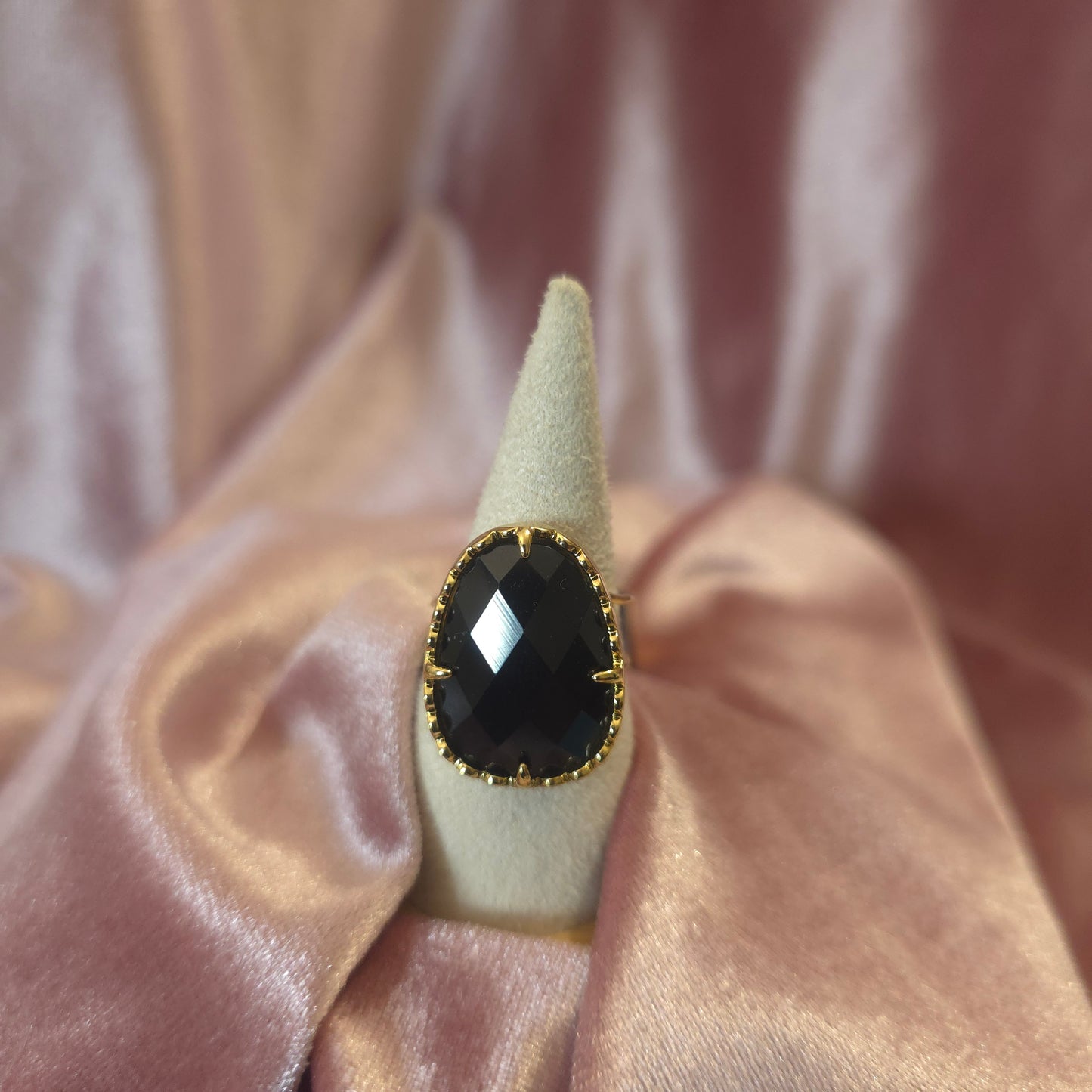 Bague jade noire