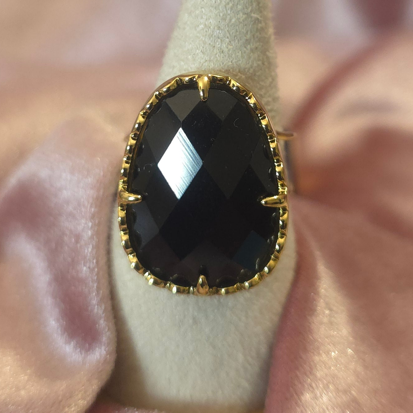 Bague jade noire