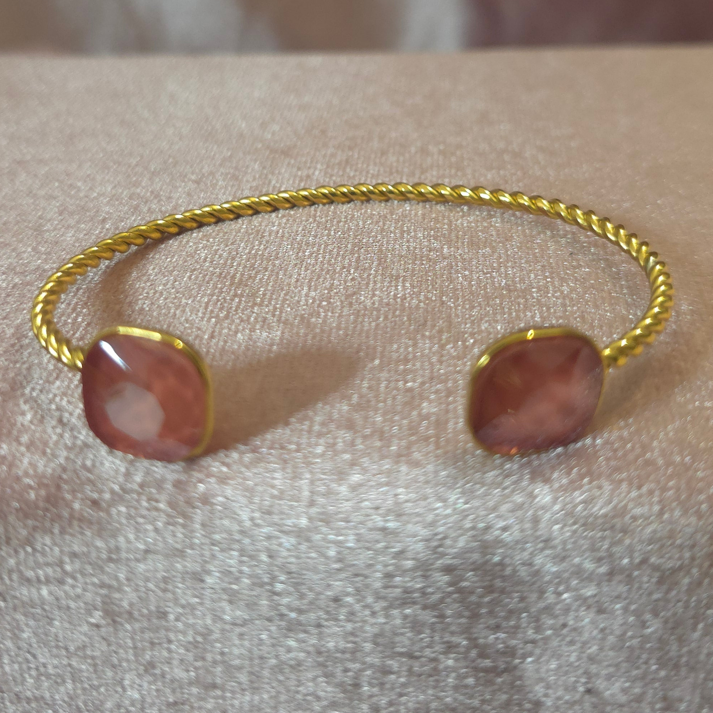 Bracelet cristal de verre pêche