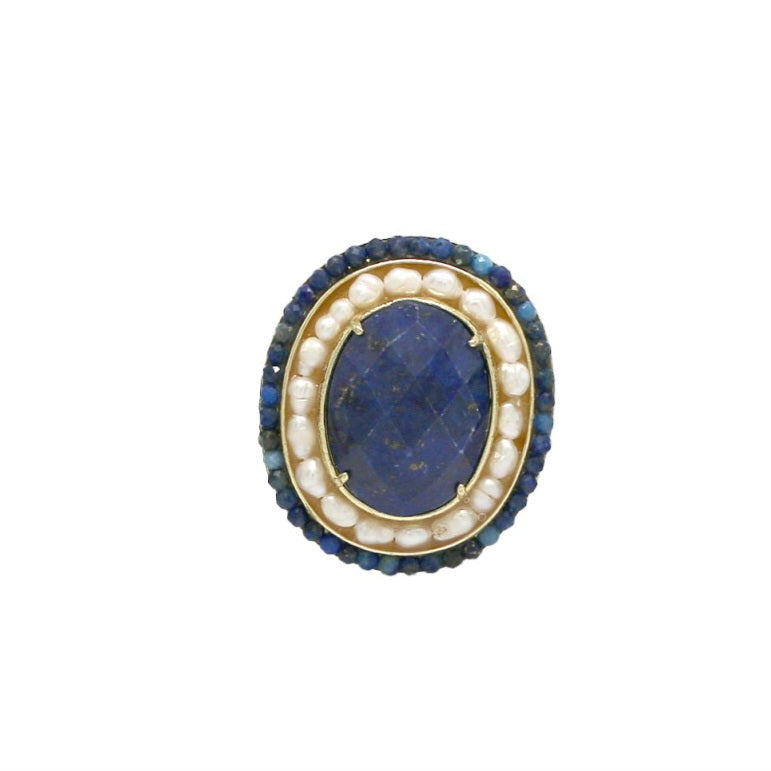 Bague ovale Lapis