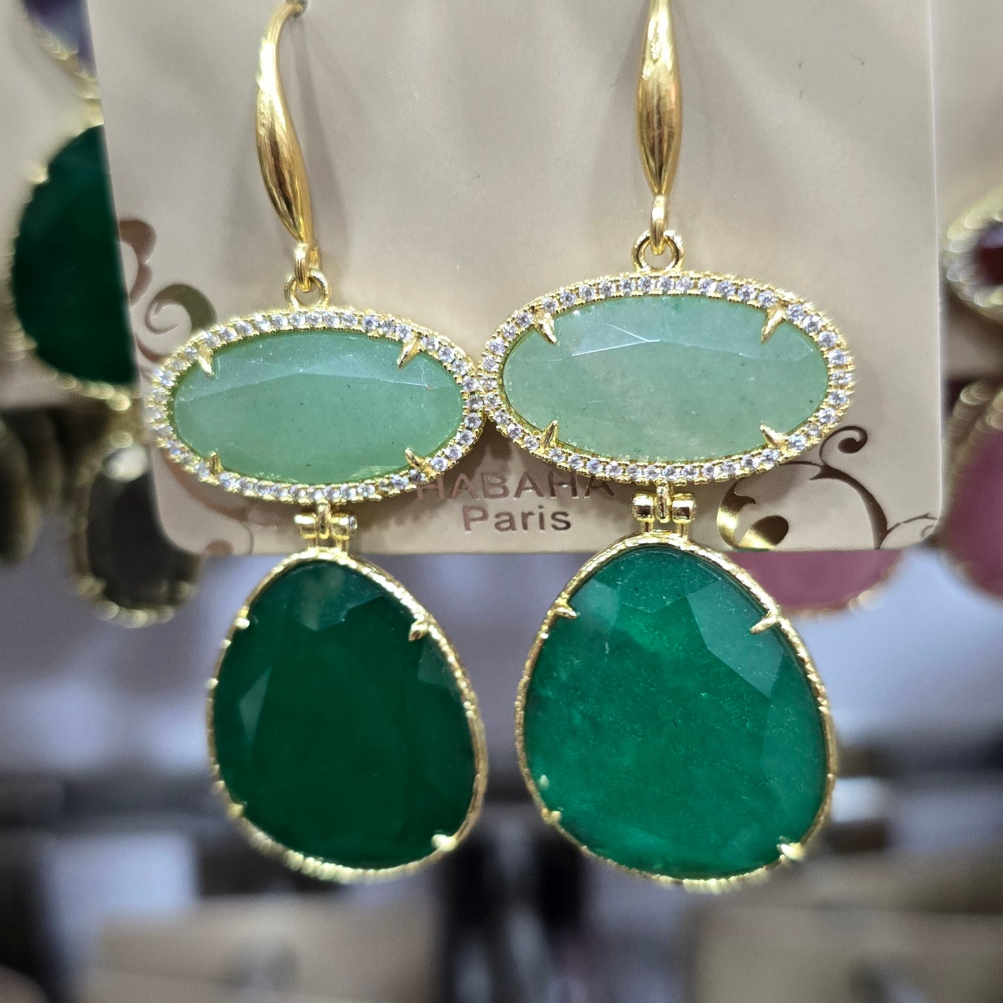 Boucle d'oreilles HABAHA Pierres naturelles part 2
