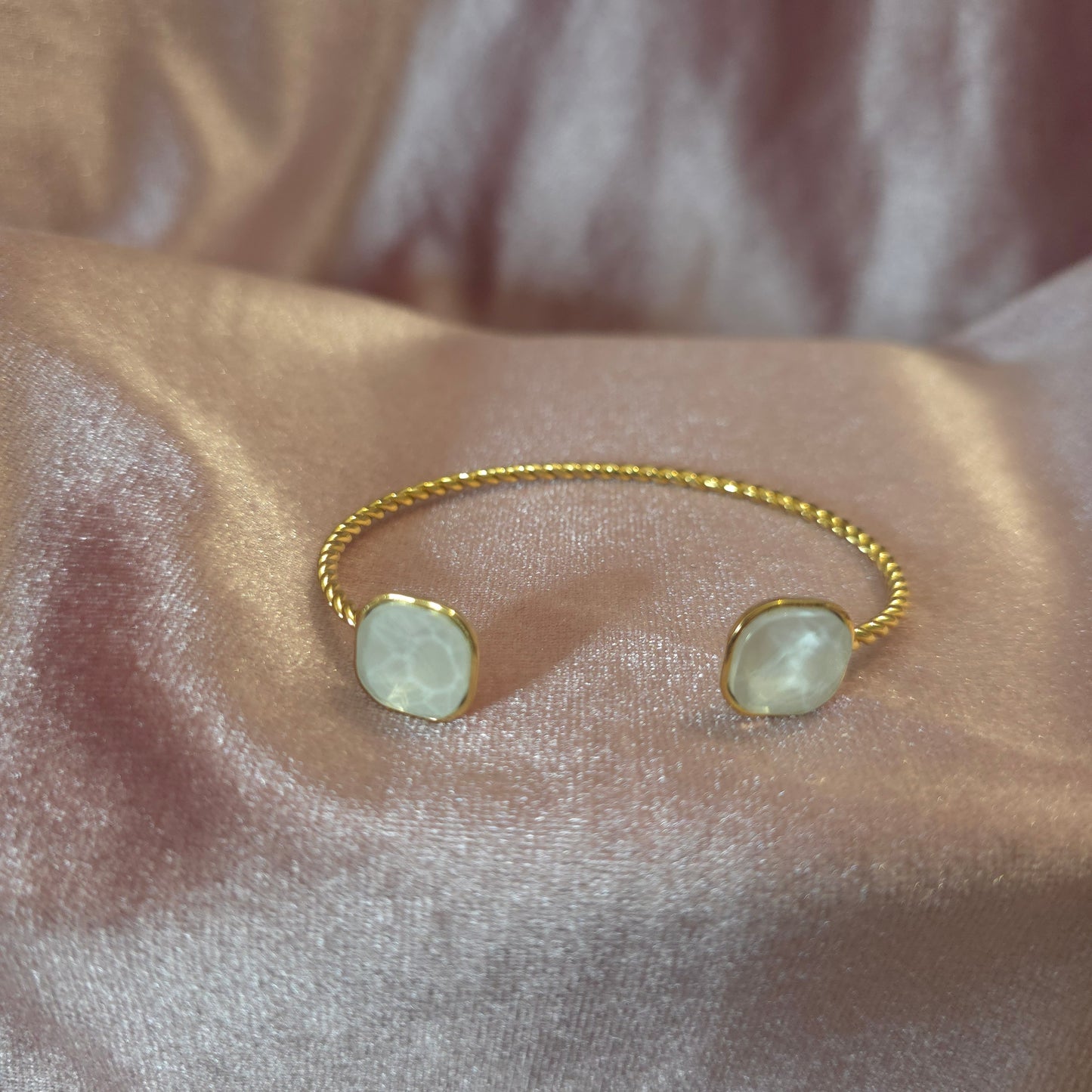 Bracelet cristal de verre blanc
