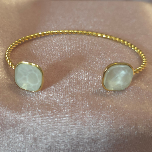 Bracelet cristal de verre blanc