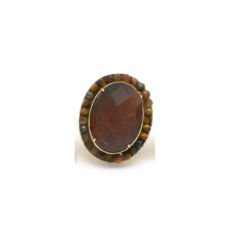 Bague ovale v2 Oeil de taureau