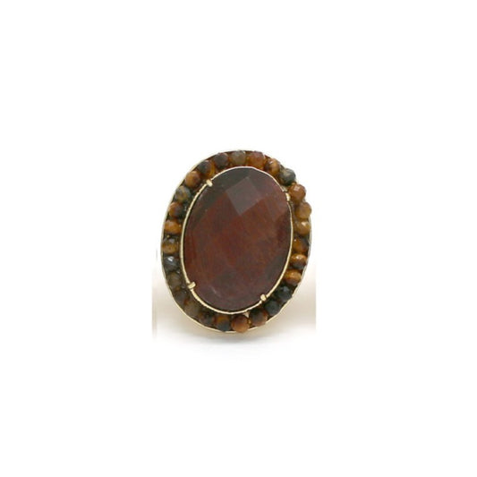 Bague ovale v2 Oeil de taureau