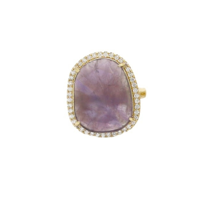 Bague Habaha strass Amethyste