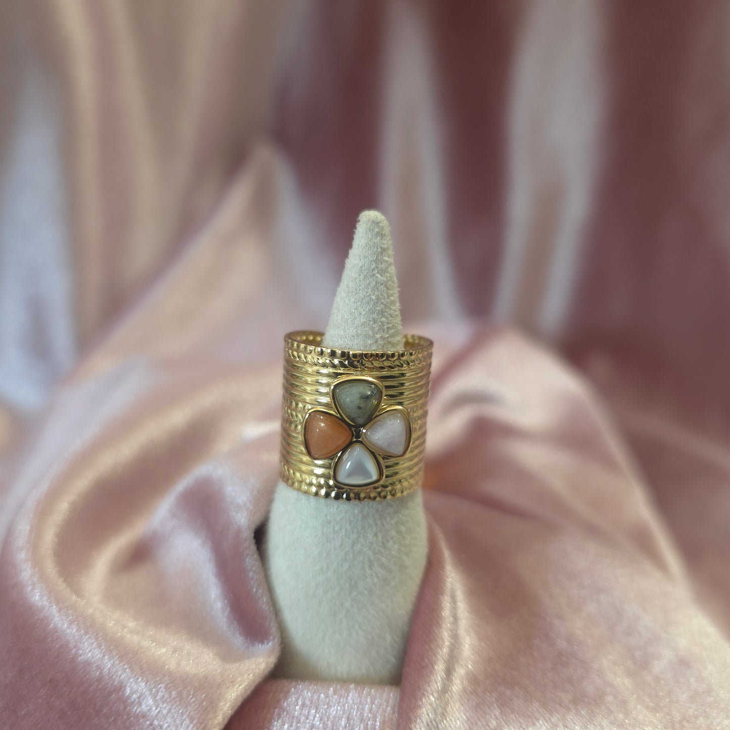 Bague fleur 4 couleurs 6