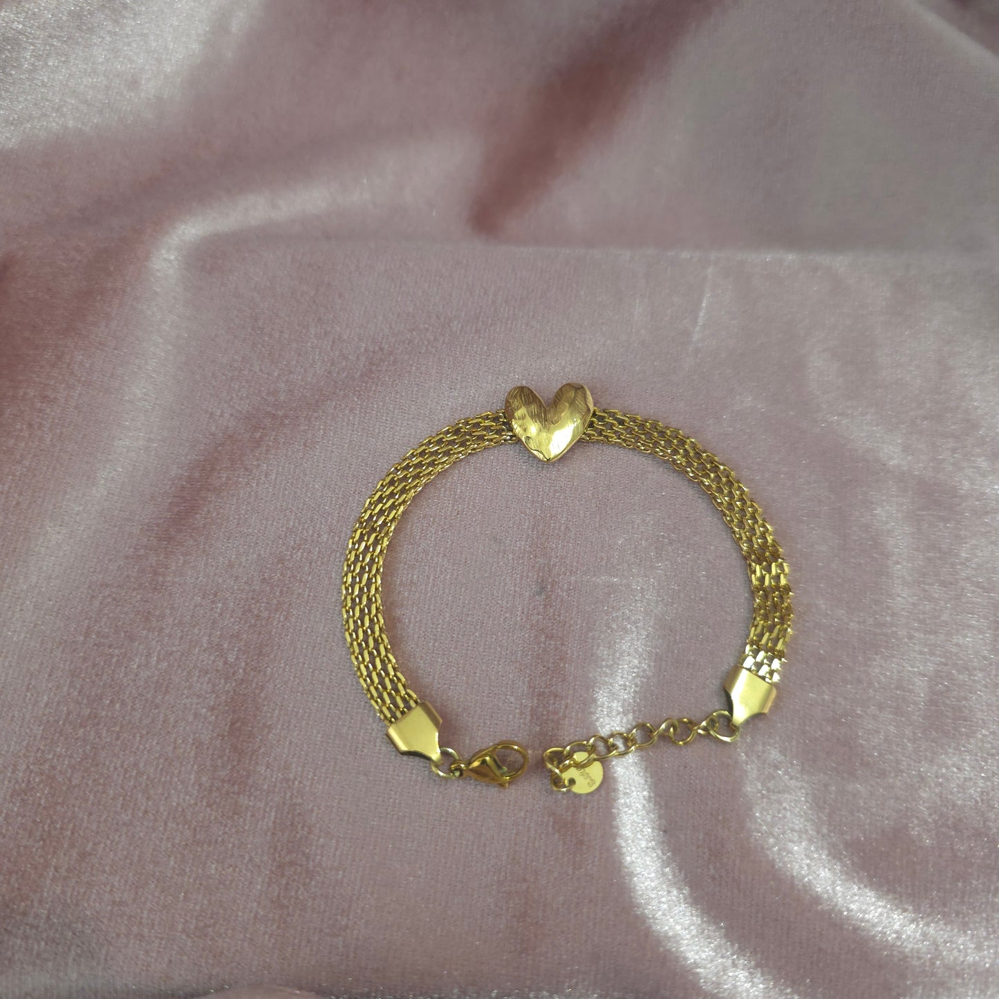 Bracelet maille coeur