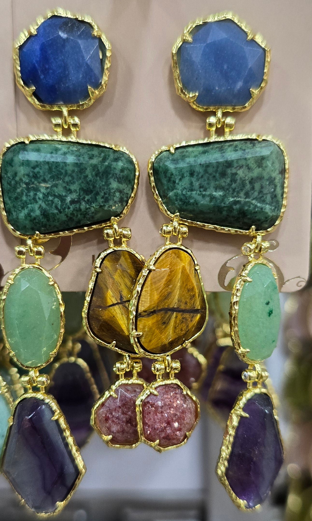 Boucle d'oreilles HABAHA Pierres naturelles part 2