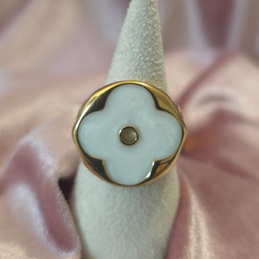Bague Trefle Blanche INSPI LV