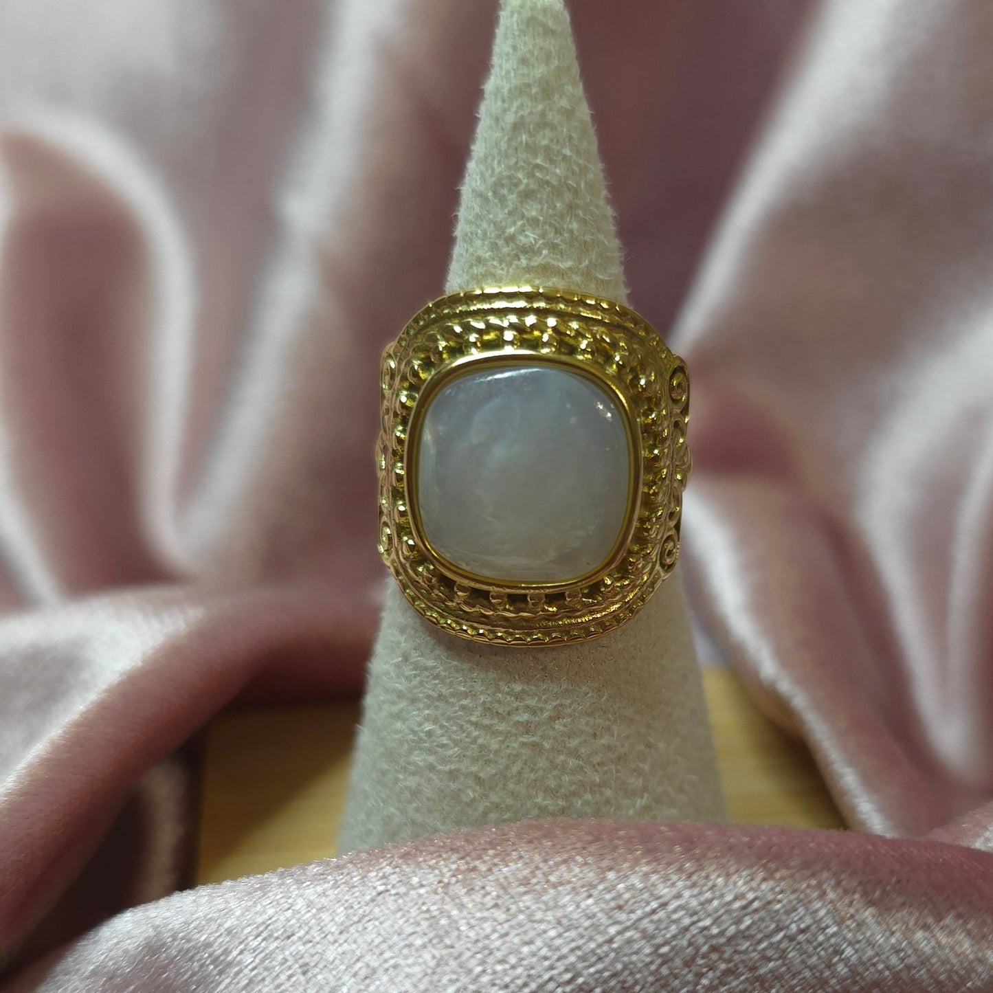Bague pierre naturelle nacré