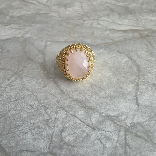 Bague Habaha Paris quartz rosr