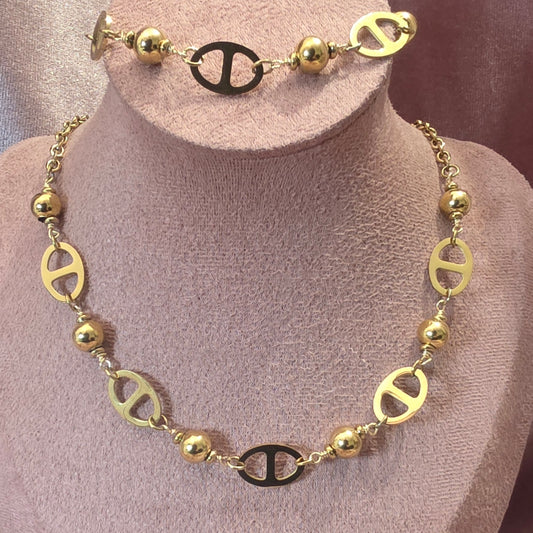 Duo maille marine bille