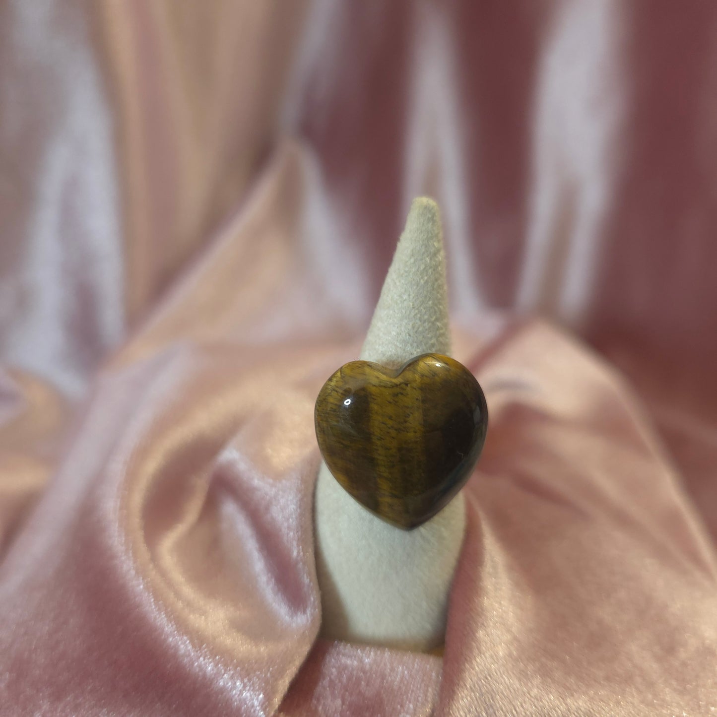 Bague coeur oeil de tigre