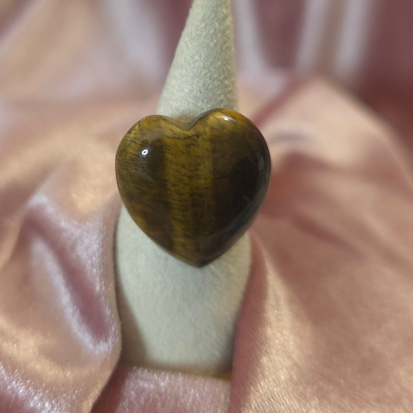 Bague coeur oeil de tigre