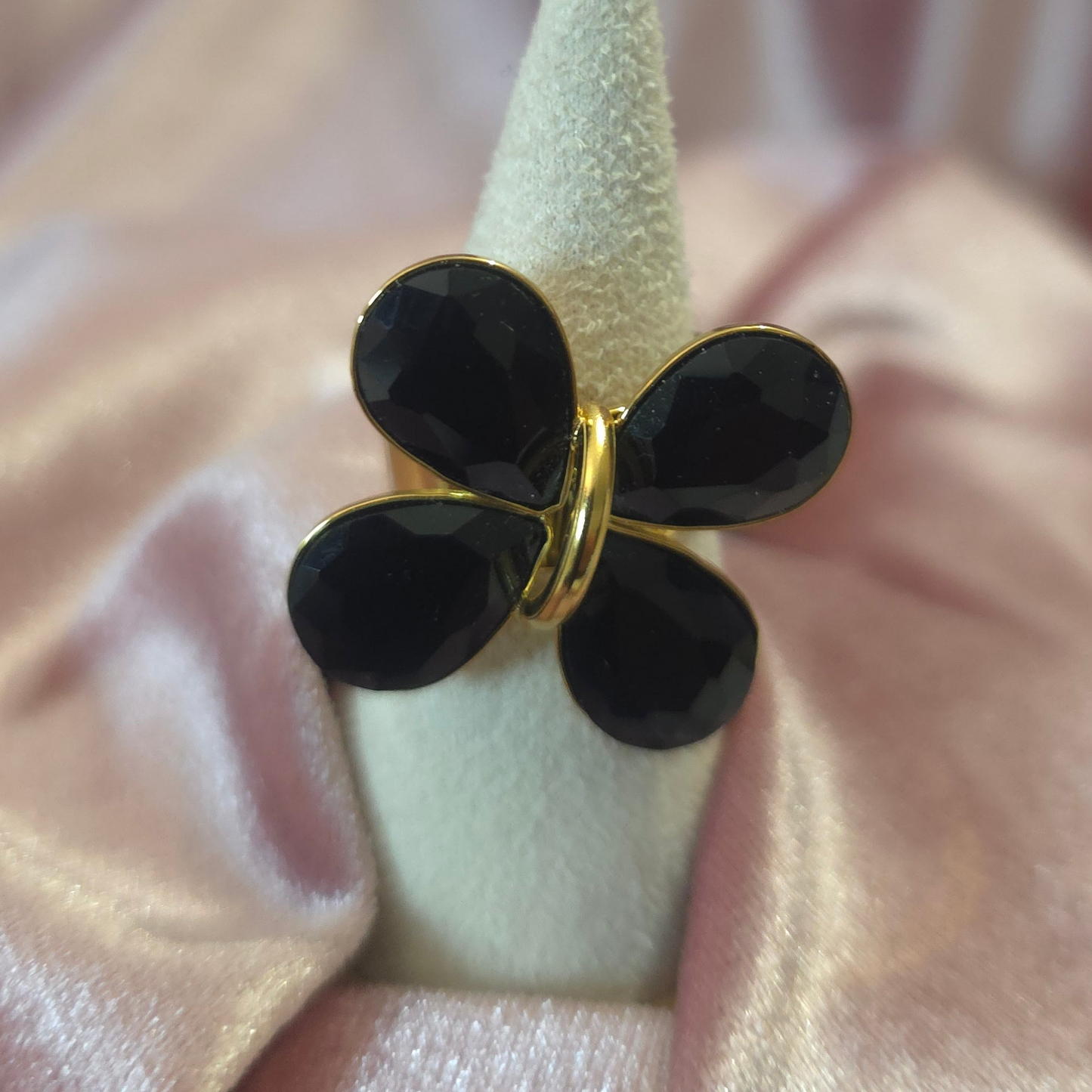 BAGUE FLEUR NOIRE