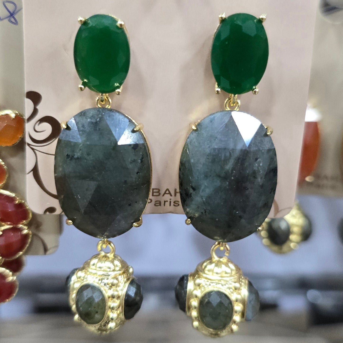 Boucle d'oreilles HABAHA Pierres naturelles part 2