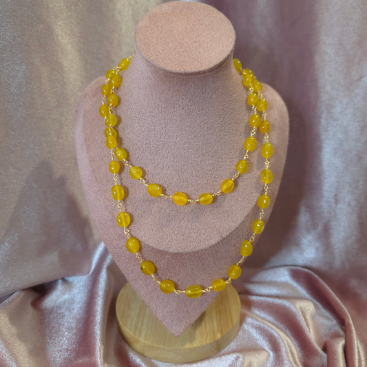 Sautoir HABAHA jaune