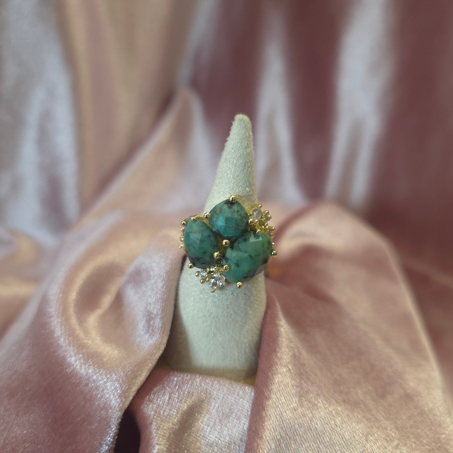 Bague triflo turquoise africaine