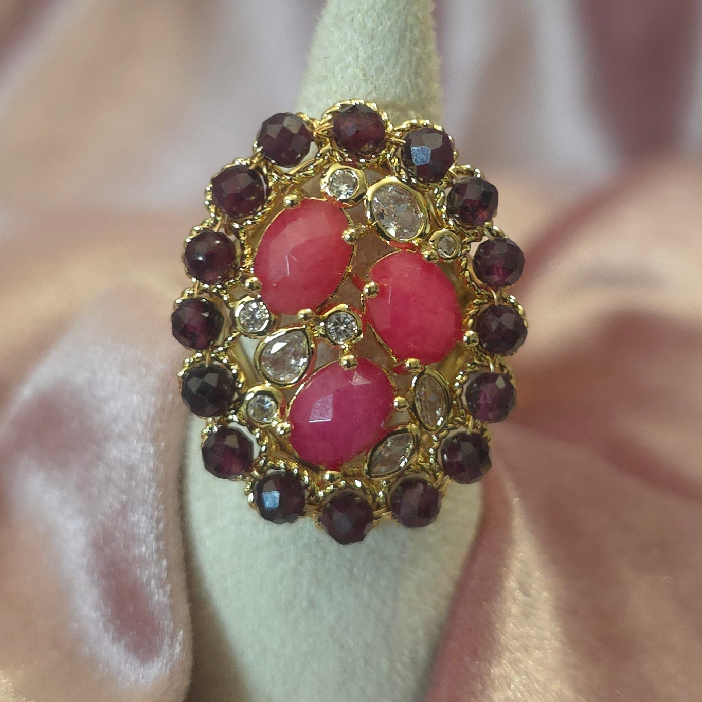 Bague Jade Rouge