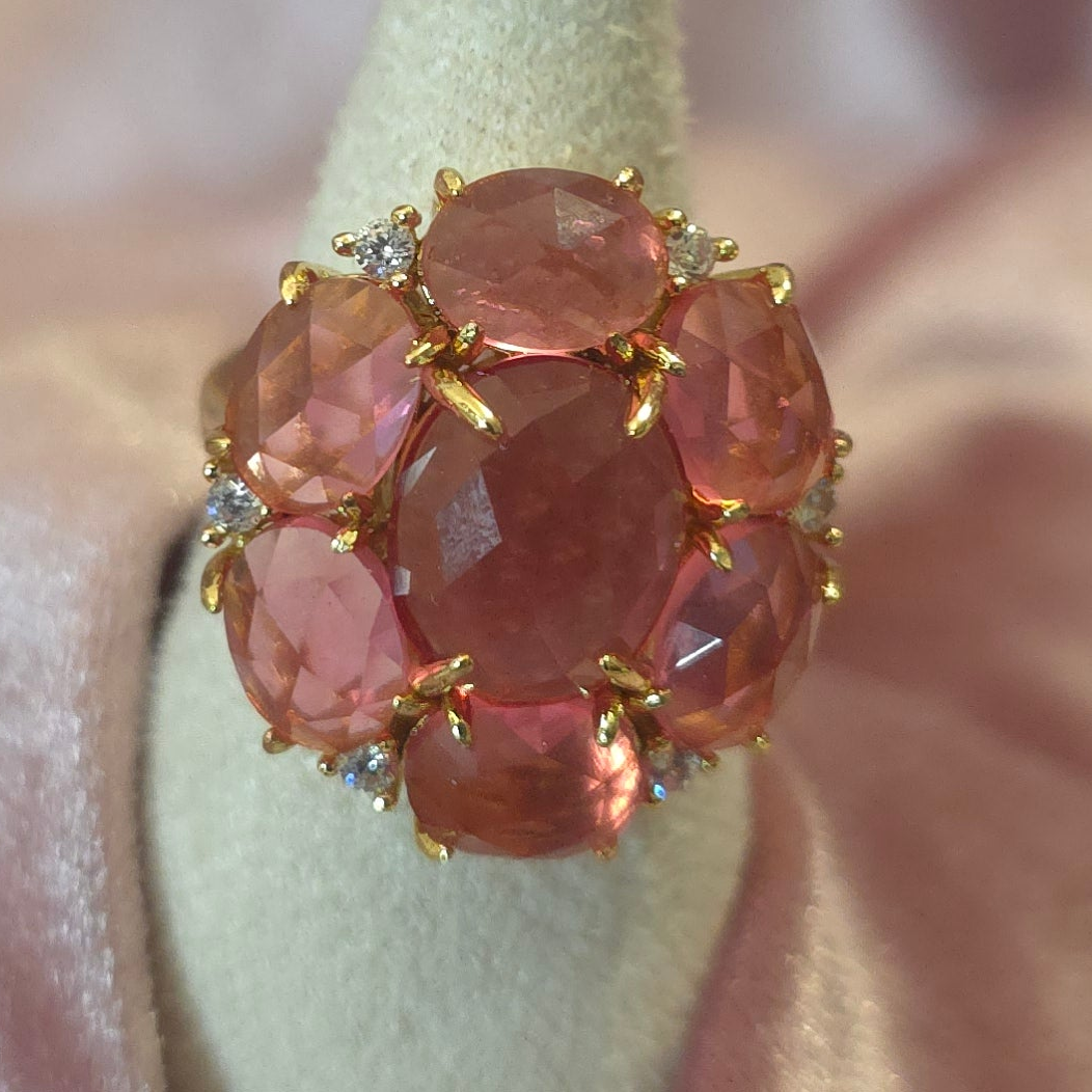 Bague mini fleur Framboise