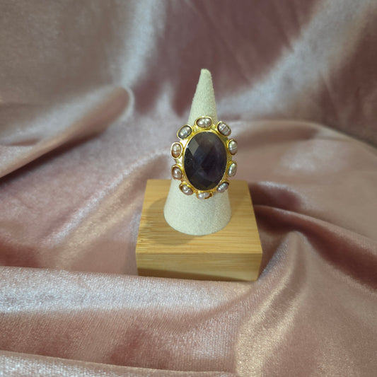 Bague ovale Améthyste